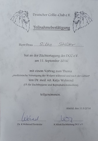 Silke Schlüter Züchtertagung des DCC e.V. 2016