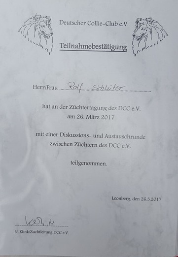 Ralf Schlüter Züchtertagung des DCC e.V. 2017