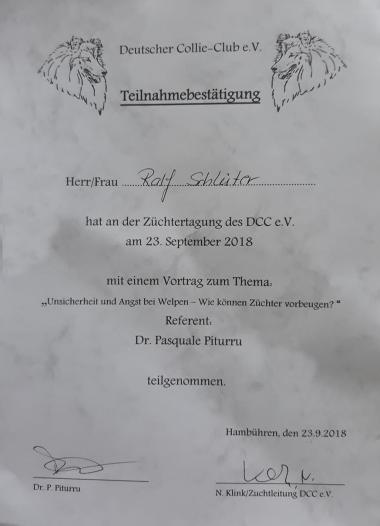 Ralf Schlüter Züchtertagung des DCC e.V.  2018